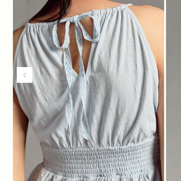 By Anthropologie Flirty V-Neck Asymmetrical Peasant Boho - Picture 12 of 15